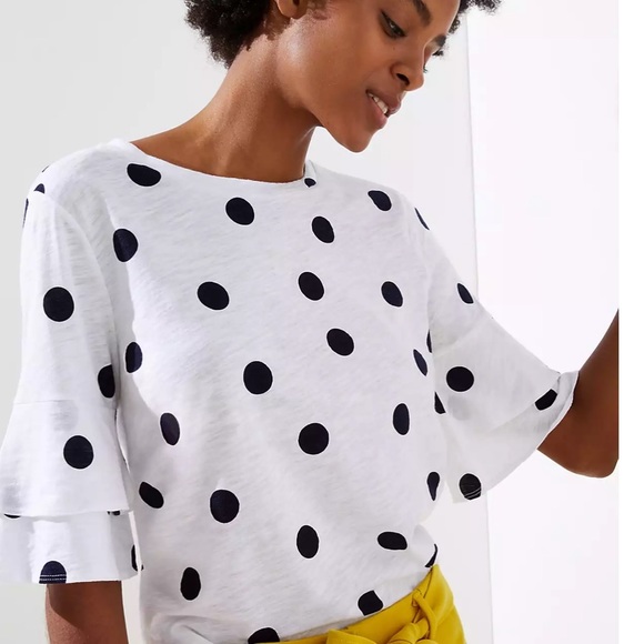 LOFT Polka Dot Top - Picture 1 of 9